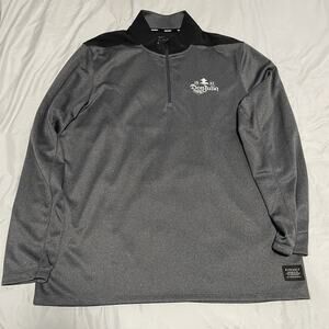 Nike Golf Mens Size XL DriFit 1/4 Zip Pullover Long Sleeve AR2598-015 Gray Black